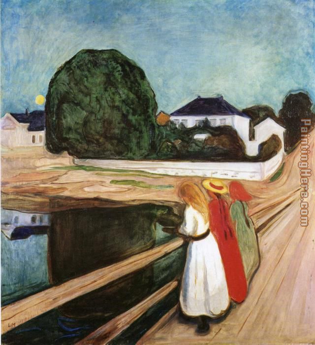 Edvard Munch The Girls on the Bridge